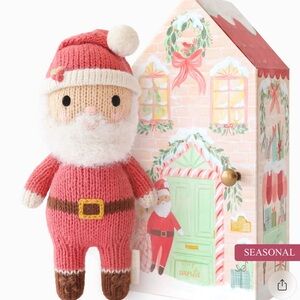 Cuddle + Kind Tiny Santa with House! New with Tags. Adorable Mini Santa!